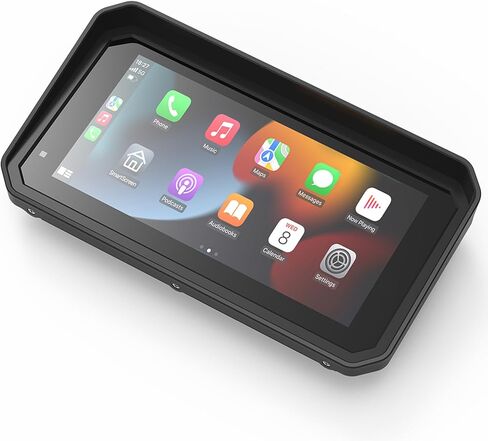 شاشة ملاحة GPS للدراجات النارية مع كاميرا داش كام أمامية وخلفية عالية الوضوح 1080 بكسل مع Carplay وAndroid Auto 5.99 بوصة IP67 مقاومة للماء تعمل باللمس بلوتوث ومستقبل الصوت يدعم تسجيل الحلقة in Kuwait