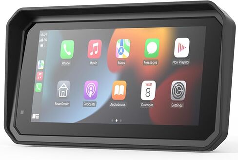 شاشة ملاحة GPS للدراجات النارية مع كاميرا داش كام أمامية وخلفية عالية الوضوح 1080 بكسل مع Carplay وAndroid Auto 5.99 بوصة IP67 مقاومة للماء تعمل باللمس بلوتوث ومستقبل الصوت يدعم تسجيل الحلقة in Kuwait