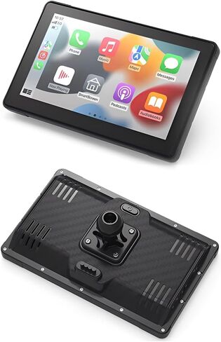 شاشة ملاحة GPS للدراجات النارية مع كاميرا داش بدقة 1080 بكسل أمامية وخلفية مع Carplay 5in IP67 شاشة لمس مقاومة للماء ومستقبل صوت بلوتوث يدعم واي فاي بدون استخدام اليدين ومراقبة ضغط الإطارات in Kuwait