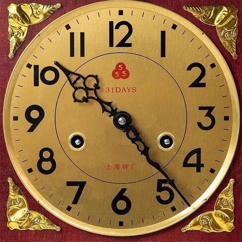 Mechanical Clock Solid Wood Hanging Old Feng Shui Town House String Chain Copper in Saudi Arabia
