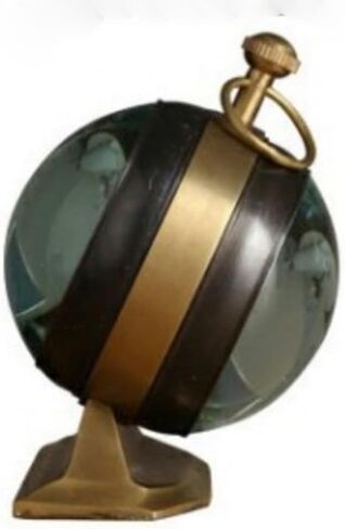 Nostalgia Do Old Retro Big Alarm Clock Metal Copper Spherical Double-Sided Convex Glass Ornaments in Saudi Arabia