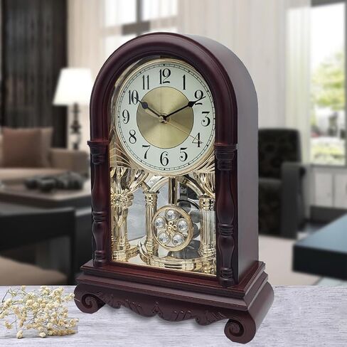Block Clock Table European Vintage Living Room Silent Bedroom Old-Fashioned Pendulum in Saudi Arabia