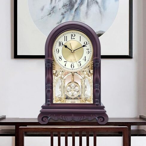 Block Clock Table European Vintage Living Room Silent Bedroom Old-Fashioned Pendulum in Saudi Arabia