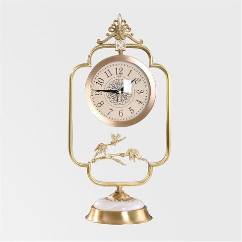 Clock Craft Decoration Desktop Copper Sitting Room Bedroom Bedside Table Ornaments in Saudi Arabia
