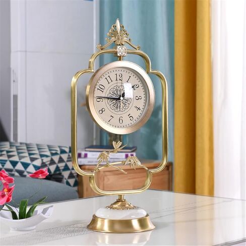 Clock Craft Decoration Desktop Copper Sitting Room Bedroom Bedside Table Ornaments in Saudi Arabia