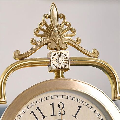 Clock Craft Decoration Desktop Copper Sitting Room Bedroom Bedside Table Ornaments in Saudi Arabia