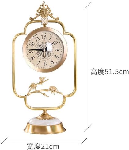 Clock Craft Decoration Desktop Copper Sitting Room Bedroom Bedside Table Ornaments in Saudi Arabia