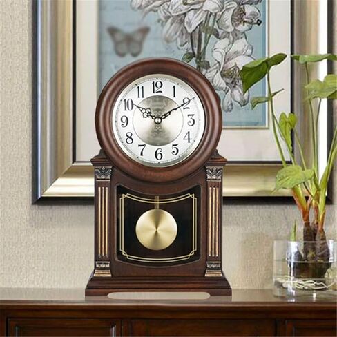 The Clock Living Room Home Solid Wood Retro Desktop Timing Chinese in Saudi Arabia