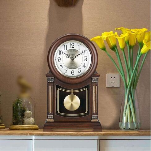 The Clock Living Room Home Solid Wood Retro Desktop Timing Chinese in Saudi Arabia