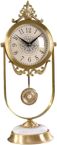 Copper Clock Table Living Room Bedroom Bedside Craft Decoration Ornaments in Saudi Arabia