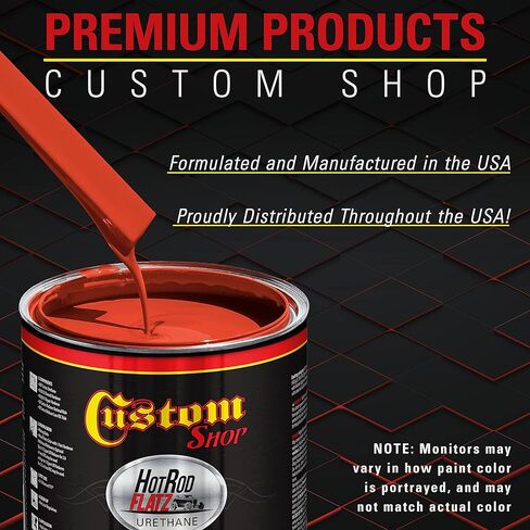 Custom Shop - Reptile Red - Hot Rod Flatz Flat Matte Satin Urethane Auto Paint - Complete Quart Paint Kit - Professional Low Sheen Automotive, Car Truck Coating, 4:1 Mix Ratio in Saudi Arabia