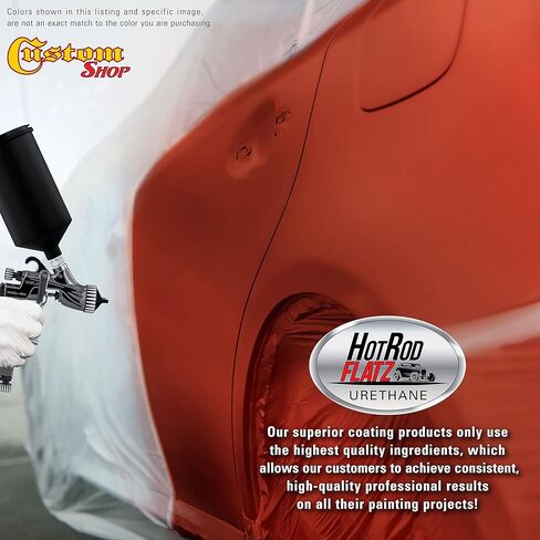 Custom Shop - Reptile Red - Hot Rod Flatz Flat Matte Satin Urethane Auto Paint - Complete Quart Paint Kit - Professional Low Sheen Automotive, Car Truck Coating, 4:1 Mix Ratio in Saudi Arabia