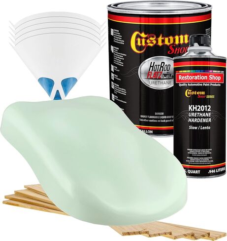 متجر مخصص - مينت - طلاء تلقائي من Hot Rod Flatz Flat Matte Satin Urethane - مجموعة طلاء جالون كاملة - سيارات احترافية منخفضة اللمعان، طلاء شاحنات السيارات، نسبة مزيج 4:1 in Saudi Arabia