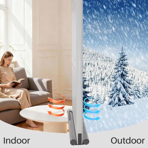 Under Door Draft Stopper 36" Double Sided Door Sweep, Blocks Noise, Cold Air, Light, Dust, Smoke, Odor, Soundproof, Fits 30" 32" 36" Doors in Saudi Arabia