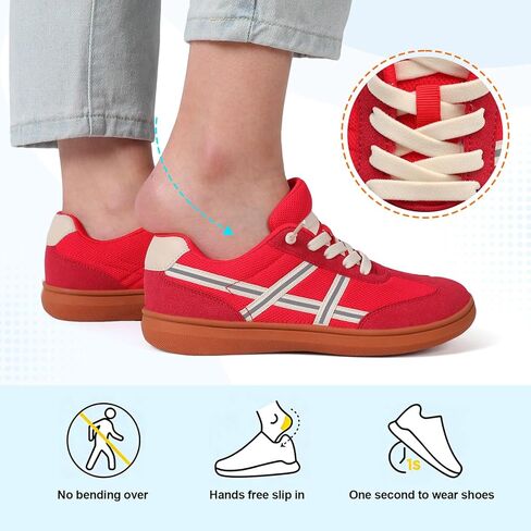 LeIsfIt Women's Barefoot Slip-On Shoes Wide Toe Box Zero Drop Casual Sneakers Non-Slip Breathable Walking Shoes for Tennis Travel & Everyday in Saudi Arabia