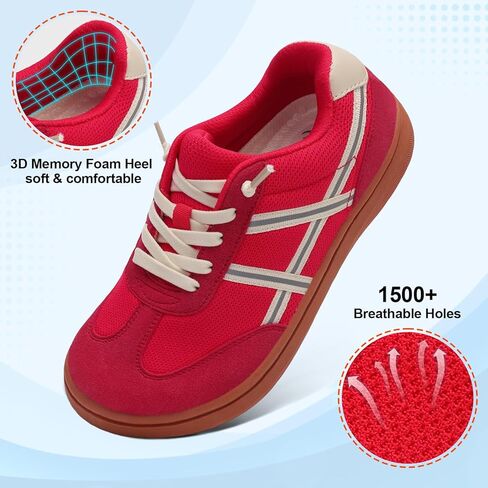 LeIsfIt Women's Barefoot Slip-On Shoes Wide Toe Box Zero Drop Casual Sneakers Non-Slip Breathable Walking Shoes for Tennis Travel & Everyday in Saudi Arabia