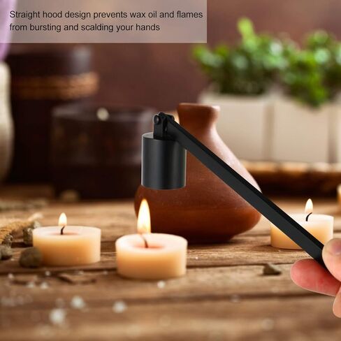 Milisten Candle Cover 6.69In Slim Candle Wick Accessory for Home & Kitchen Use Protective Matte Black Snuffer Lid for Safety and Flame Control in Saudi Arabia