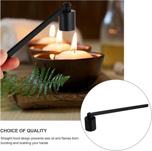 Milisten Candle Cover 6.69In Slim Candle Wick Accessory for Home & Kitchen Use Protective Matte Black Snuffer Lid for Safety and Flame Control in Saudi Arabia