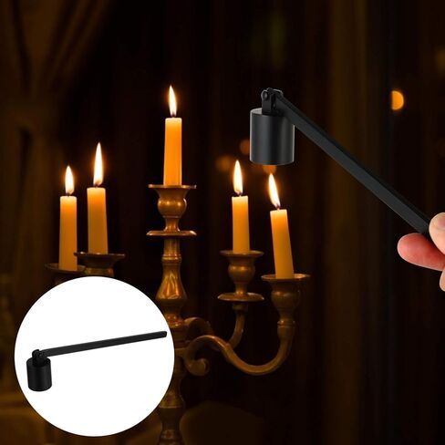Milisten Candle Cover 6.69In Slim Candle Wick Accessory for Home & Kitchen Use Protective Matte Black Snuffer Lid for Safety and Flame Control in Saudi Arabia