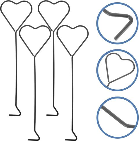 HEMOTON 4pcs Heart Stainless Steel Candle Wick Dippers Candle Hooks Candle Extinguishing Hooks Candle Trimming Hooks in Saudi Arabia