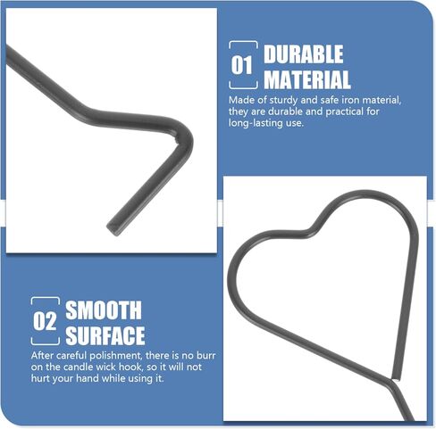 HEMOTON 4pcs Heart Stainless Steel Candle Wick Dippers Candle Hooks Candle Extinguishing Hooks Candle Trimming Hooks in Saudi Arabia