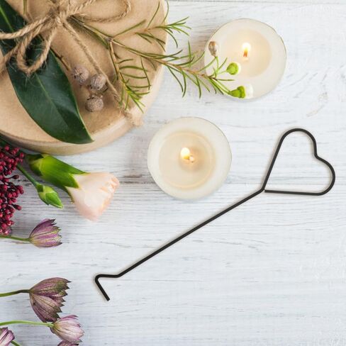 HEMOTON 4pcs Heart Stainless Steel Candle Wick Dippers Candle Hooks Candle Extinguishing Hooks Candle Trimming Hooks in Saudi Arabia