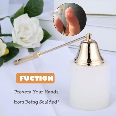 Candle Snuffer, Candle Snuffer Extinguisher with Long Handle, Polished Stainless Steel Wick Flame Snuffer for Putting Out Scented Candle Flame Safely, Candle Snuffers Accessory for Candle Lovers in Saudi Arabia