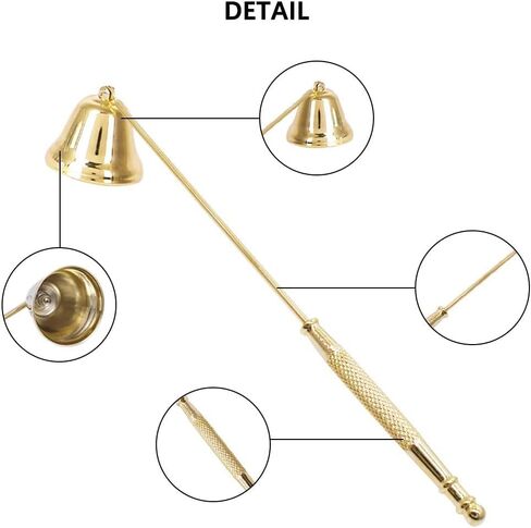 Candle Snuffer, Candle Snuffer Extinguisher with Long Handle, Polished Stainless Steel Wick Flame Snuffer for Putting Out Scented Candle Flame Safely, Candle Snuffers Accessory for Candle Lovers in Saudi Arabia