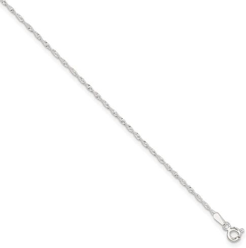 Sterling Silver Singapore Chain Anklet in Saudi Arabia