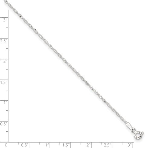 Sterling Silver Singapore Chain Anklet in Saudi Arabia