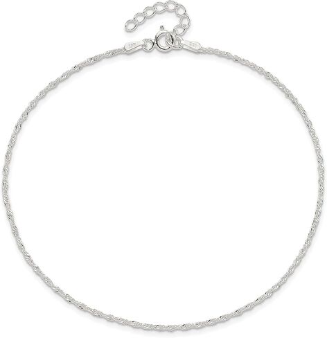 Sterling Silver Singapore Chain Anklet in Saudi Arabia