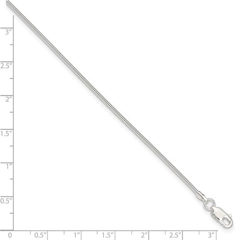 Sterling Silver Round Snake Chain Anklet in Saudi Arabia