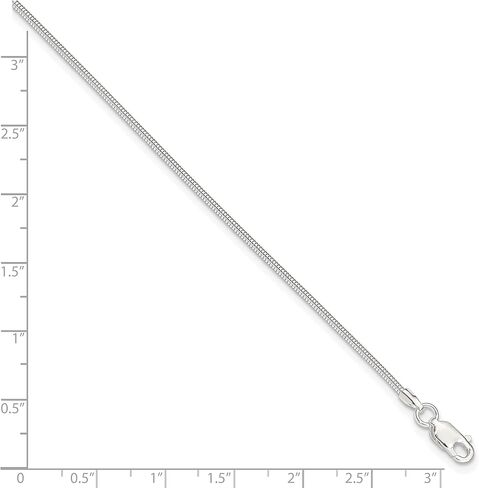 Sterling Silver Round Snake Chain Anklet in Saudi Arabia