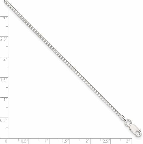 Sterling Silver Round Snake Chain Anklet in Saudi Arabia