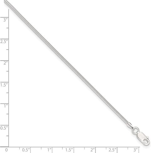 Sterling Silver Round Snake Chain Anklet in Saudi Arabia