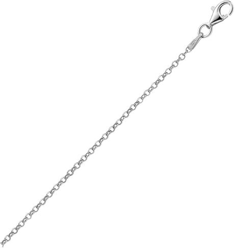 Ritastephens Sterling Silver Rolo Link Chain Anklet Bracelet or Necklace – Sturdy Foot Chain Jewelry, Hypoallergenic, Nickel Free, Stamped 925, Polished Finish, Gift Box Included in Saudi Arabia