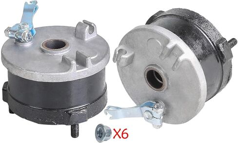 2pcs 145/70-6 ATV Go Kart Tires Wheels with Rim, 3 Stud Tubeless 145x70-6 inch Wheel Tire, Front Drum Brake Hub & Steering Spindle Knuckles For Quad UTV Golf Cart Lawn Mower Drift Trike in Saudi Arabia