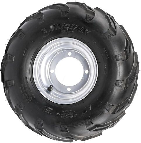 16x8-7 16x8x7 ATV Go Kart Tire with Wheel – Heavy Duty 4 Stud Rim, All-Terrain Performance – for Go Cart Golf Cart Drift Trike UTV Buggy Quad Moped 4 Wheeler Tricycle Mini Bike (2 Pack) in Saudi Arabia