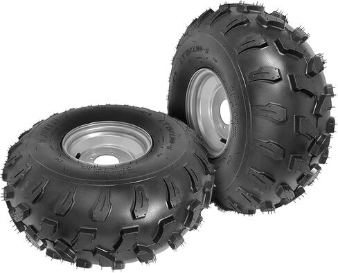 2pc 19x7.00-8 19x7-8 19x7-8 ATV Tire and Rim Set, 4 Stud 8" Wheel Combo, 4 Ply Tubeless Off Road Quad Tire Rim, Go Kart Wheel for Taotao Roketa Buggy Mini Bike 125cc 150cc 200cc (88mm Bolt Pattern) in Saudi Arabia