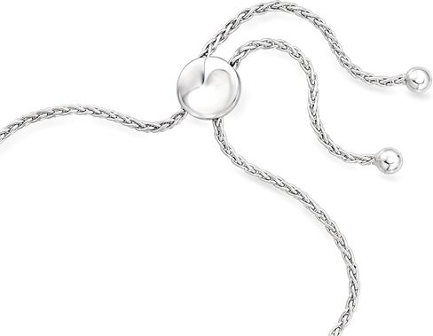 Ross-Simons 7-7.5mm Cultured Pearl and .40 ct. t.w. White Topaz Bolo Bracelet in Sterling Silver in Kuwait