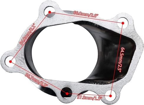 BULL BOOST PERFORMANCE Stainless Steel 2.5"/63mm Vband Clamp Flange Turbo Down Pipe Adapter V-Band Downpipe Connector for T25 T28 GT25 GT28 in Saudi Arabia