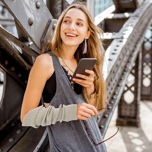Fingerless Gloves Arm Warmer for Women Long Arm Sleeves Knitted Elbow Length Gloves Thumb Hole Gloves for Snowy Cold Weather (Yellow) in Saudi Arabia