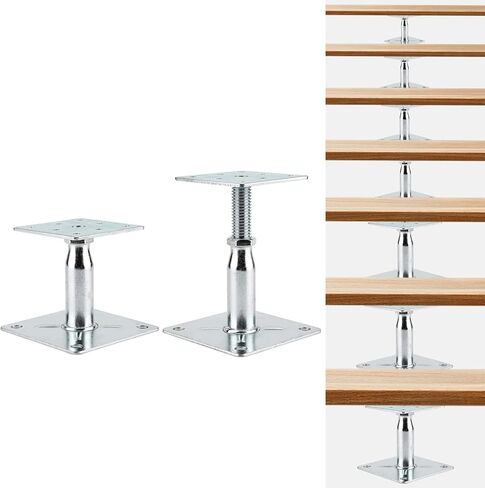 2 حزمة من مقبس دعم قابل للتعديل للأرضية، وأساس سطح السفينة، ومقابس الرافعة الأرضية، ومثبت خطوة RV، ومقبس لولبي صغير - عمود 3.5 بوصة إلى 6 بوصة in Kuwait