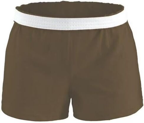 Soffe Youth Girls Authentic Shorts B037HT – Soft Cotton Blend Athletic Cheer Workout Lounge Shorts – Classic Fold Over Elastic Waistband – Comfy Everyday Activewear – Dark Brown, Size Extra Small in Saudi Arabia