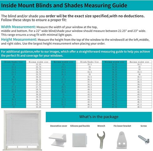 MYshade No-Drill Cordless Horizontal Mini Blinds – 47.5" W x 64" H Tool-Free Inside Mount Window Blinds with 1" Vinyl Slats, Light Filtering & Privacy, Child & Pet Safe, White in Saudi Arabia