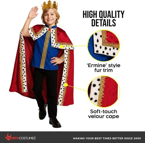 Morph Royal King Costume For Boys, Kids King Costume, Prince Charming Costumes Kids, World Book Day Costumes For Boys in Saudi Arabia