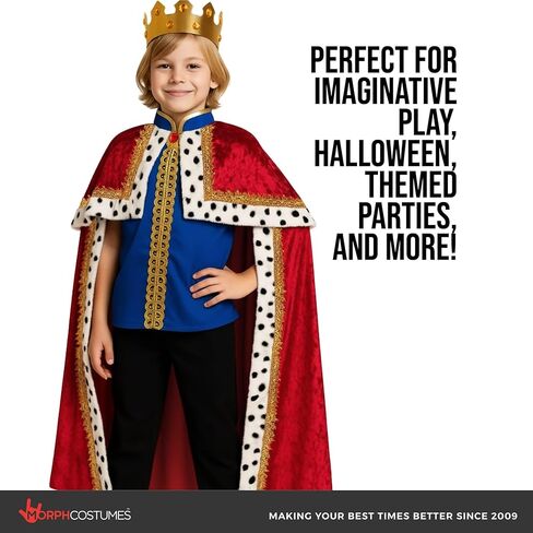 Morph Royal King Costume For Boys, Kids King Costume, Prince Charming Costumes Kids, World Book Day Costumes For Boys in Saudi Arabia