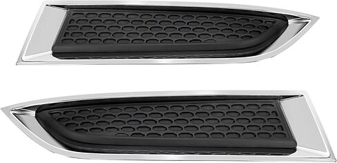 KUAFU LH Fog Light Bezel Compatible with 2013-2017 GMC Acadia Headlight Bezel Cover Fog Light Grille Cover Headlamp Trim Molding Black+Silvery Driver Side Replacement for GM1038155 20982401 in Saudi Arabia