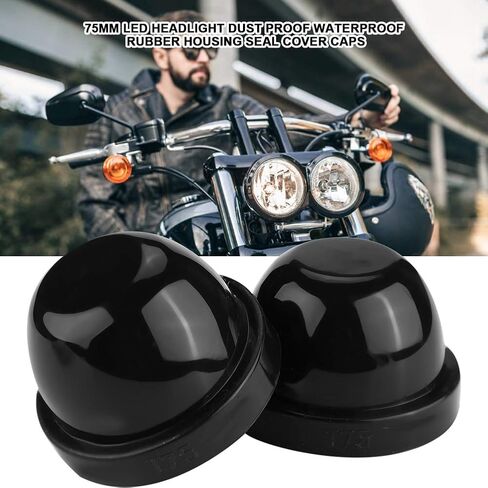 LED Rubber Headlight Covers for 75mm LED Headlights, Cap for Lighting Assemblies, 2pcs for TruckSUV Owners in Saudi Arabia
