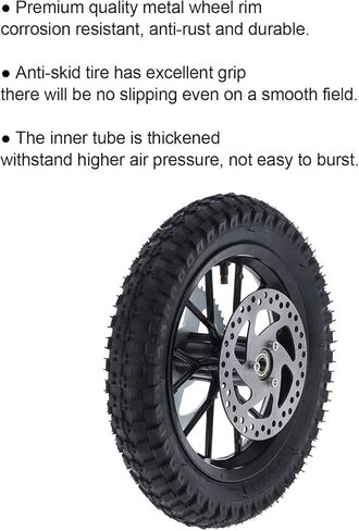 Rear Wheel Tire Replacement Premium Quality Anti Skid Rubber Tyre for Coolster 49 2 Stroke Mini Dirt Bike QG50 12.5 x 2.75in in Kuwait